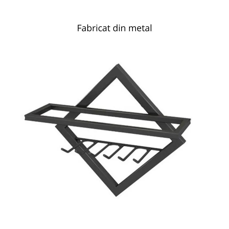 Suport de Perete pentru Sticla si Pahare de Vin [4]