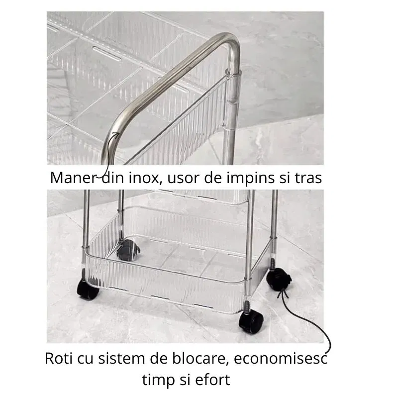 Suport depozitare mobil cu 3 rafturi [6]