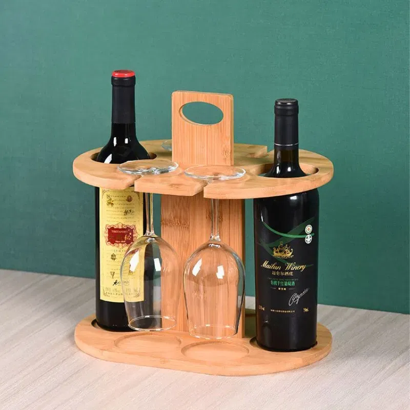 Suport din lemn pentru sticle si pahare de vin [1]