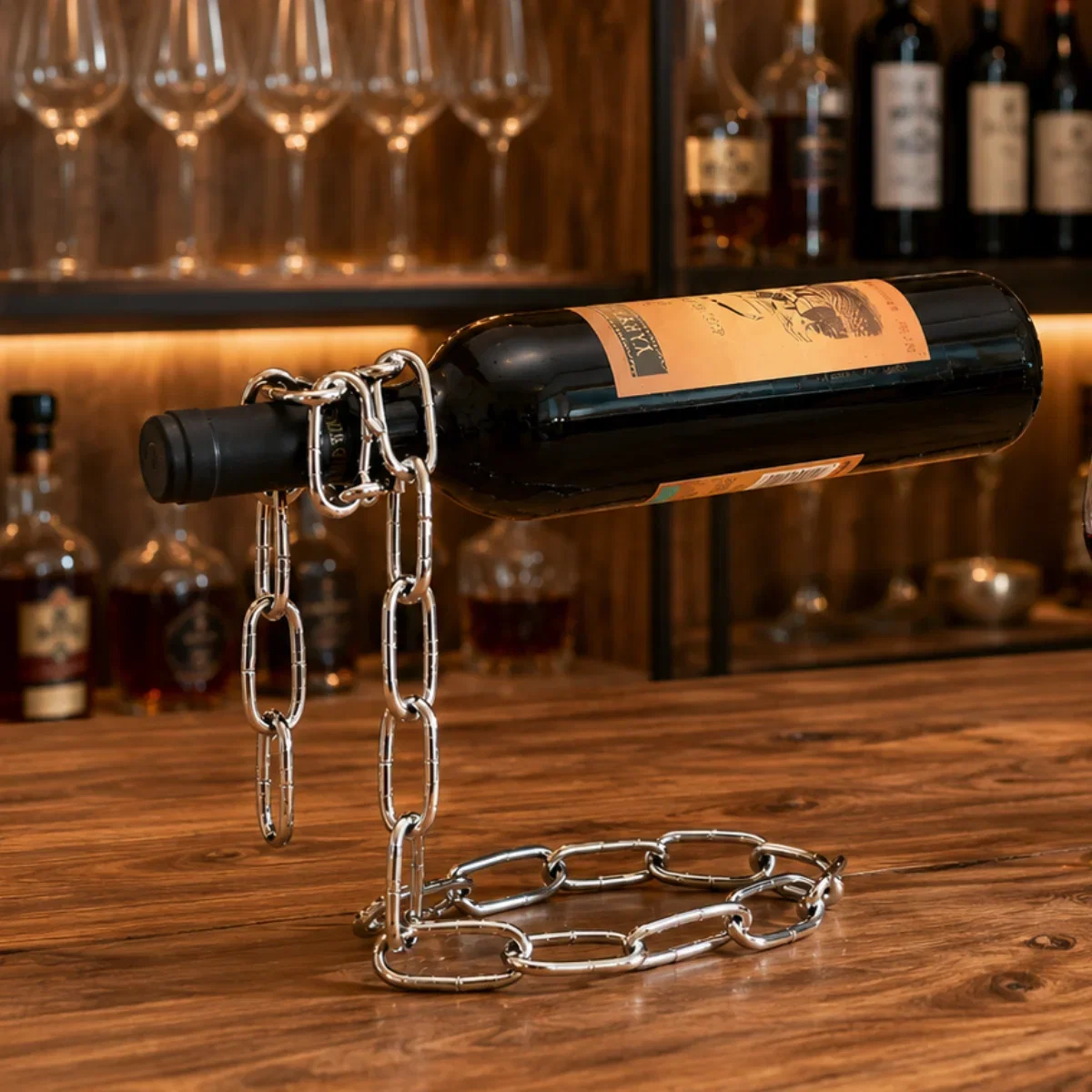 Cadouri pentru Sot - Suport lant sticla de vin Pluteste