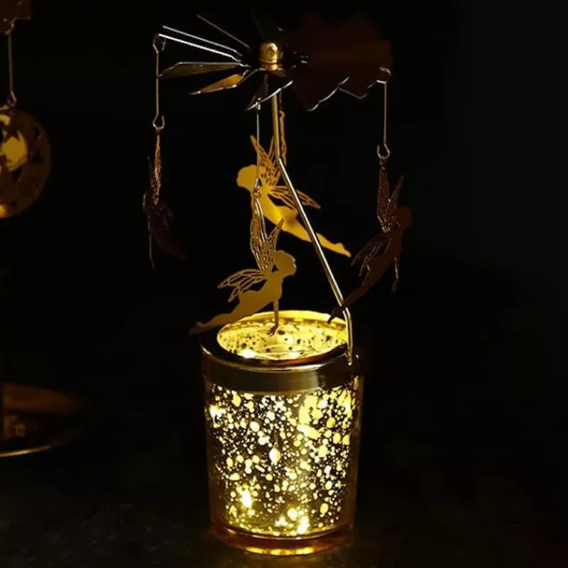 Suport lumanare decorativa Caruselul rotativ cu zane [11]