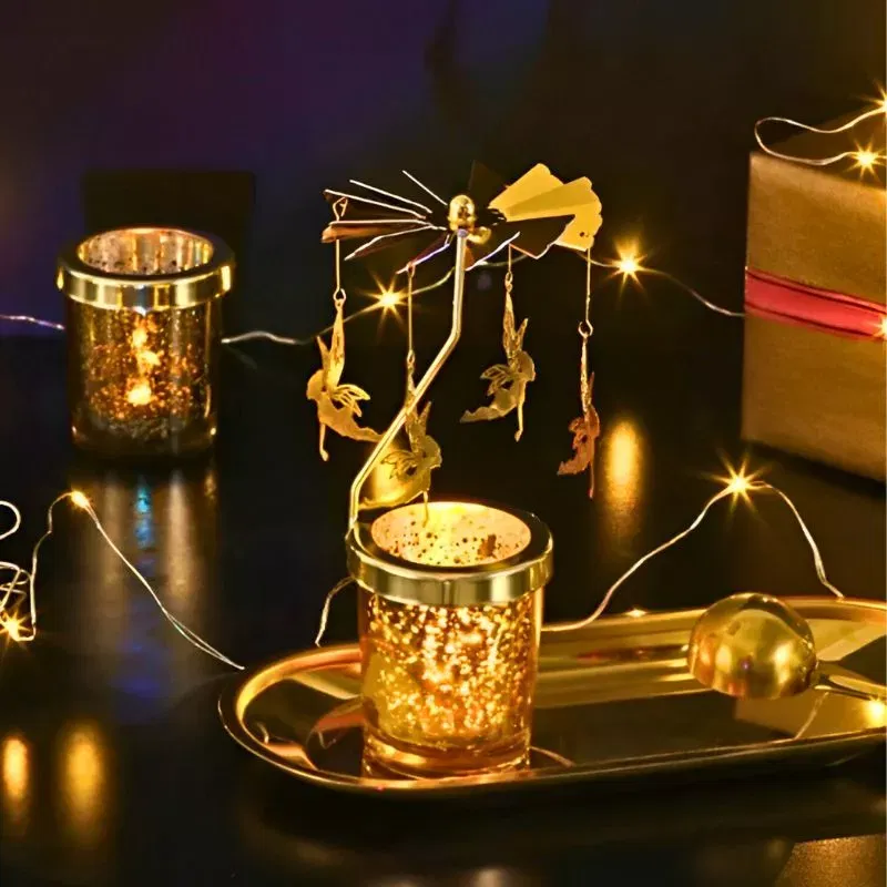 Suport lumanare decorativa Caruselul rotativ cu zane [2]