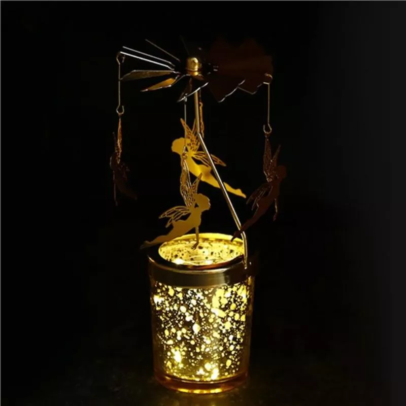 Suport lumanare decorativa Caruselul rotativ cu zane [8]