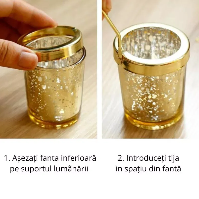 Suport lumanare decorativa Caruselul rotativ cu zane [17]