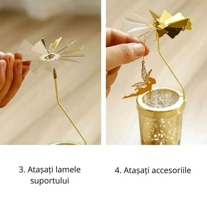 Suport lumanare decorativa Caruselul rotativ cu zane [16]