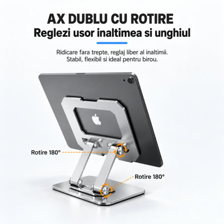 Suport Metalic Rotativ si Pliabil pentru Laptop si Tableta [7]