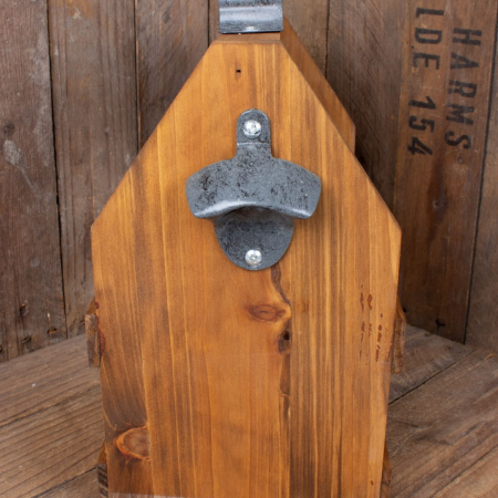 Suport sticle, din lemn, cu deschizator capace [5]