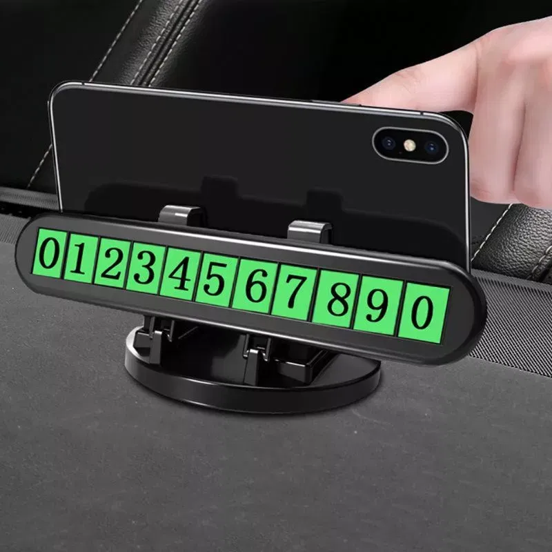 Suport telefon auto cu afisaj numar parcare temporara [1]