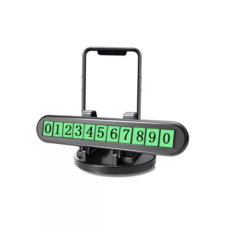 Suport telefon auto cu afisaj numar parcare temporara [9]