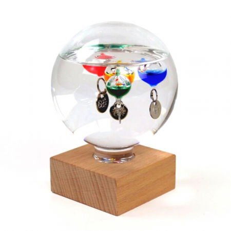 Termometru Galileo cu suport de fag [4]