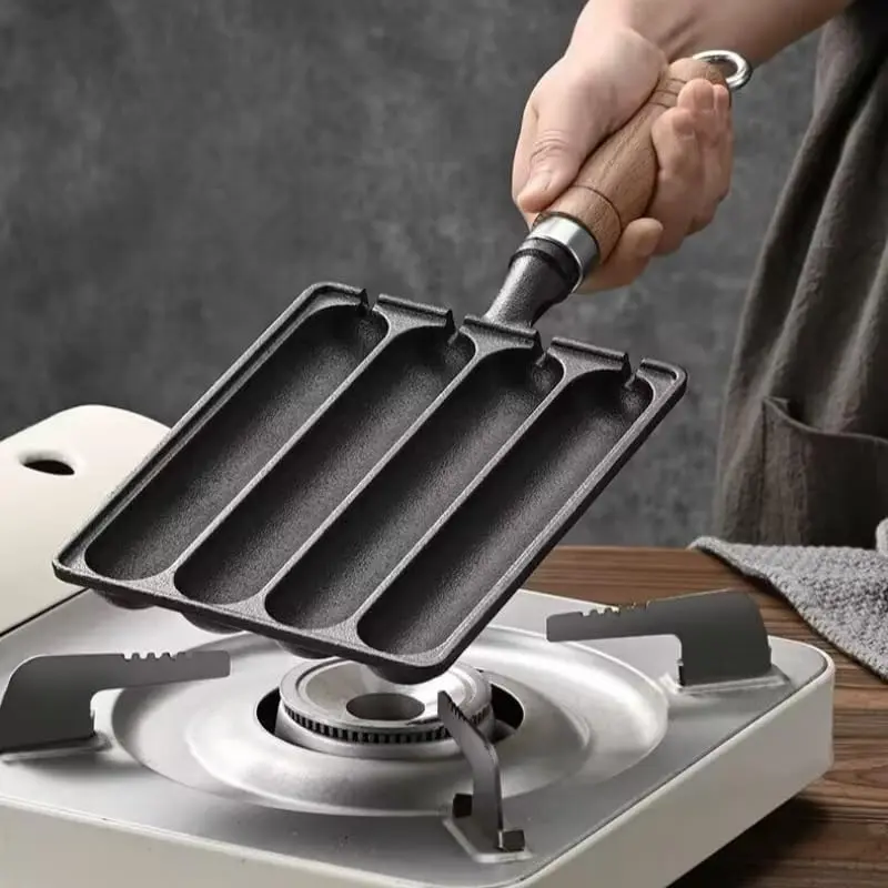 Tigaie din fonta pentru gratar, compacta si rezistenta [5]