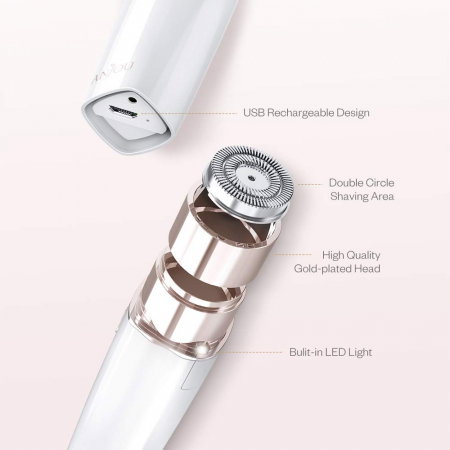 Trimmer facial femei Anjou AJ-PCA022, Lumina LED [5]