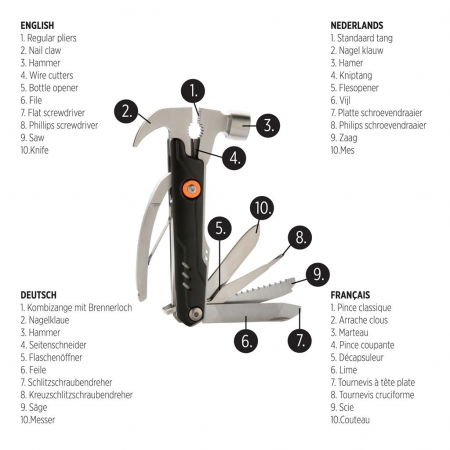 Unealta multifunctionala de buzunar 10 in 1, Excalibur Hammer [4]