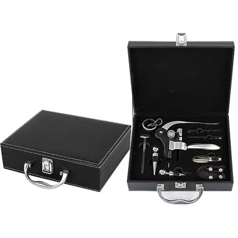 Valiza Deluxe cu accesorii de vin Premium set 9 piese [20]