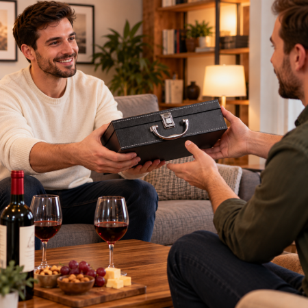Valiza Deluxe cu accesorii de vin Premium set 9 piese [1]