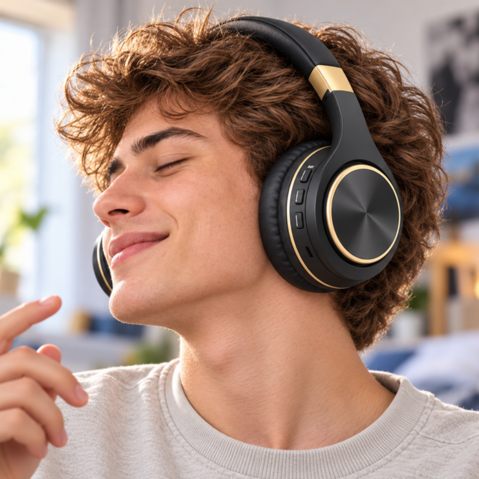Casti Wireless Bluetooth T8 Stereo cu Microfon si Bass