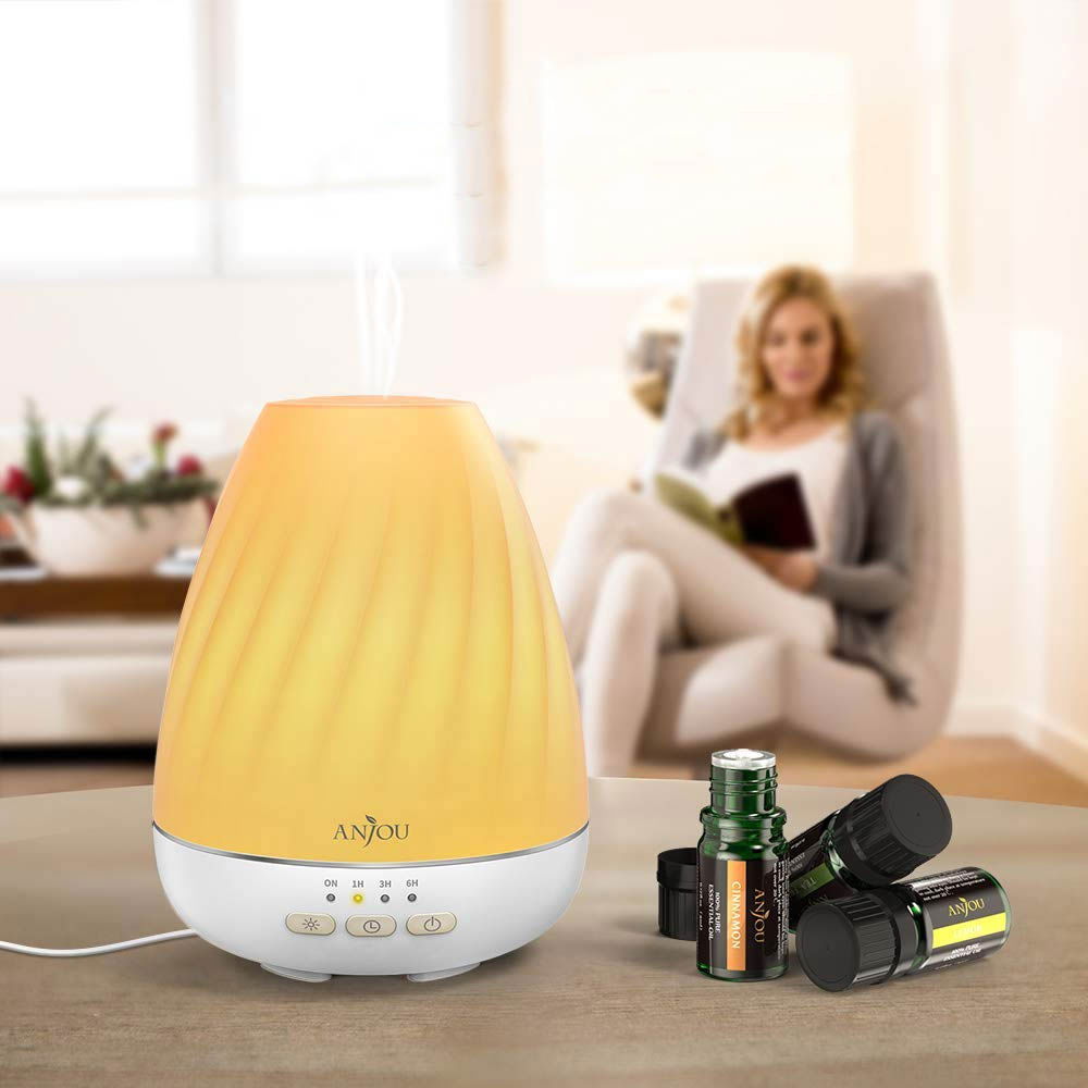 Difuzor aromaterapie Anjou ADA003, 200ml, LED 7 culori