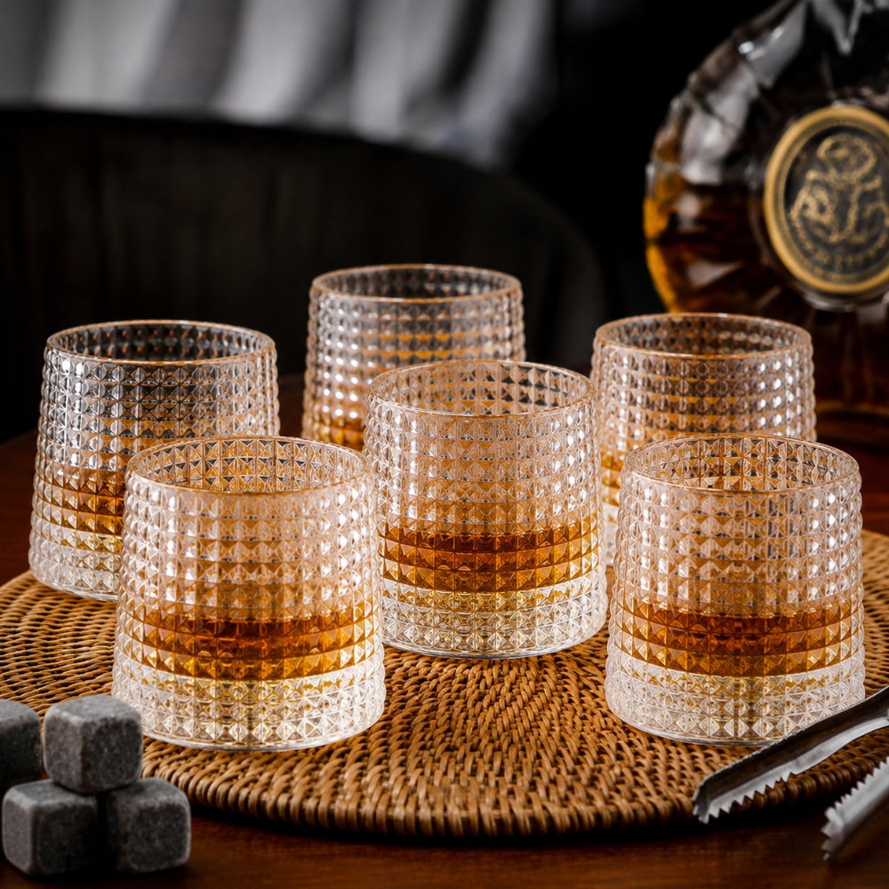 Set 6 Pahare whiskey Deluxe Rotating Diamond