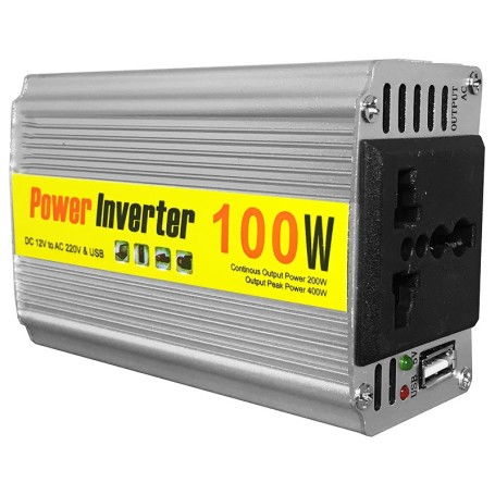 Invertor tensiune 12V-220V 100W cu USB  invertor auto 220v [1]
