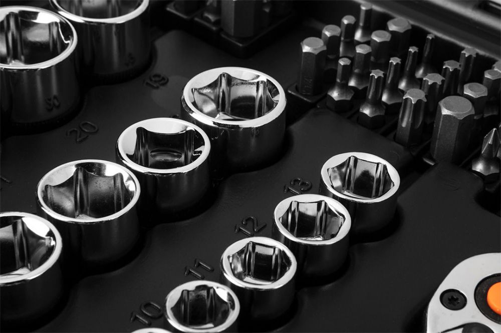 Trusa Chei 58 piese 1/2" multifuncționale, Tubulare, CrV/  Set de chei tubulare 58 piese [4]