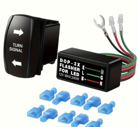 Accesorii atv - Buton semnalizare cu Releu, Polaris, Canam, Can Am, Cf Moto BUTON SEMNALIZARE UTV ATV