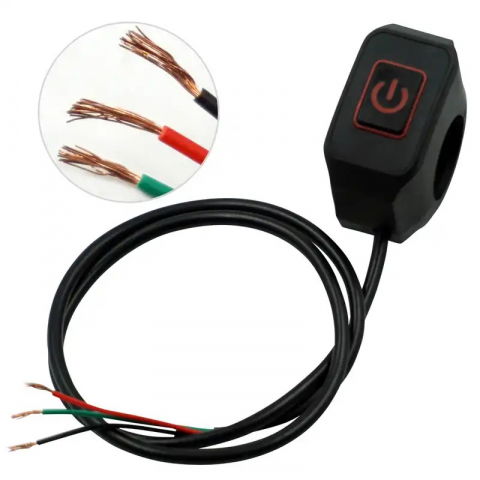 Accesorii atv - Buton  on off ATV Polaris, Can Am, Canam cfmoto, prindere pe ghidon. Rosu