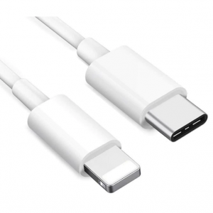 Cablu date iPhone 1m Alb USB C Lighting