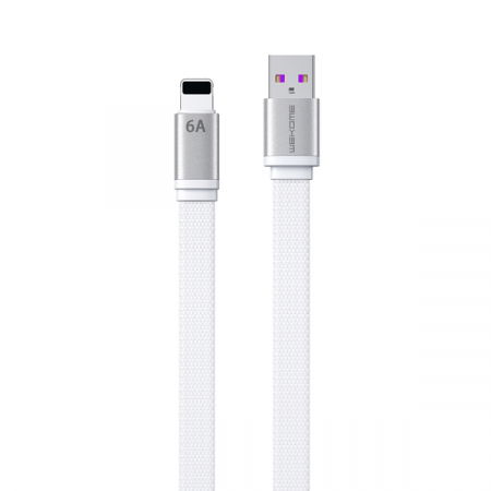 Cablu date iPhone - Cablu date iPhone  King Kong 2nd Gen series flat USB cable - Lightning fast charging / data transmission 6A 1.3m white