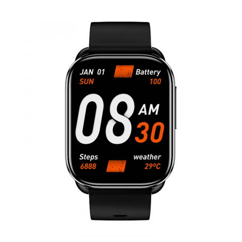 Smartwatch - Ceas Smartwatch QCY WATCH GS, Display Mare 2.02inch (black)