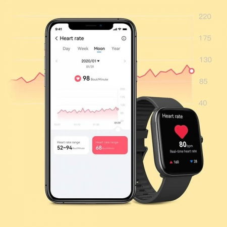 Ceas smartwatch Xiaomi Haylou GST Lite smartwatch black [5]