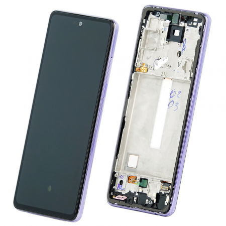 Display-uri si Touchscreen-uri - Display Samsung A52 A525 4G Violet Original Samsung Service Pack