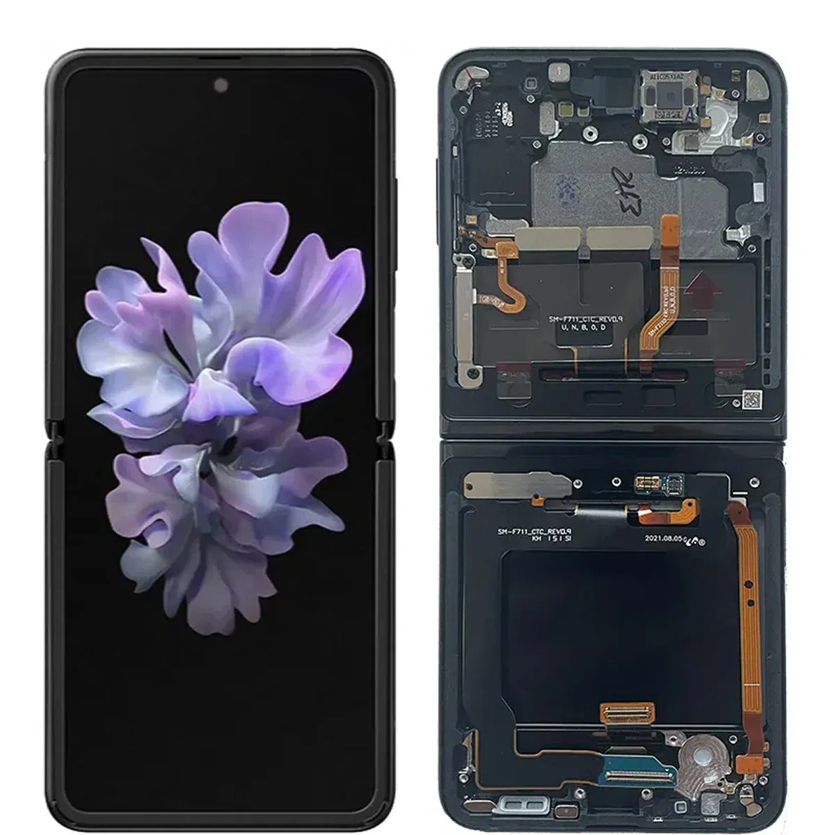 Piese si Componente GSM - Display Samsung Samsung Galaxy Z Flip F700  cu Rama Negru GH82-22215A