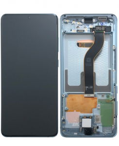 Display-uri si Touchscreen-uri - Display Original Albastru Samsung Galaxy S20 Plus 5G cu Ramă