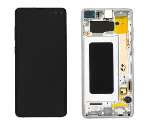 Piese si Componente GSM - Display Samsung S10 Plus G975  Ceramic White alb