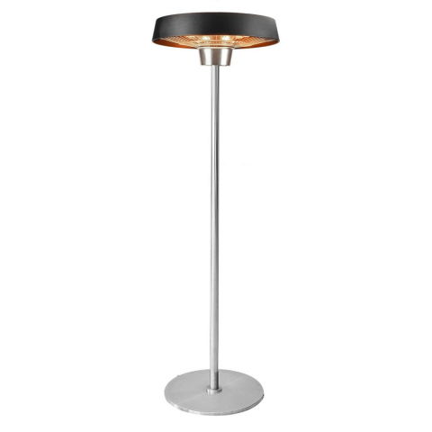 Incalzitoare - Incalzitor terasa portabil cu picior 1000w/2000W, aluminiu, IP34,inaltime 2.1m, cu intrerupator, fara telecomanda, lampa cu halogen