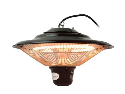 Incalzitoare - Incalzitor Terasa, Incalzitor cu montare pe tavan 1500W, cu telecomanda, cu intrerupator, IP44, lampa cu halogen