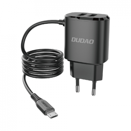Incarcatoare Retea - Incarcator cu cablu micro usb 12w Dudao charger 2x USB