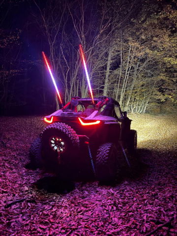 LED Whip Light 2buc  122cm  RGB Antenă spirală Lumină Aplicație de la distanță ATV UTV RZR, canam, cfmoto,polaris