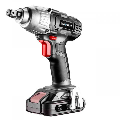 Masini de gaurit si insurubat - Masina de insurubat, de impact, cu acumulator 2 Ah, incarcator 18 V Li-ion, 180 Nm, 1/2", Graphite Energy