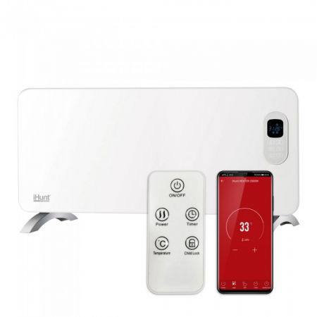 Incalzitoare - Radiator electric Calorifer incalzitor inteligent iHunt Smart Space Heater PRO 2000W cu aplicatie si telecomanda