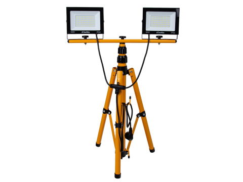 Incalzitoare - Proiector LED 2x50W cu trepied telescopic  culoare alb neutru 4500K