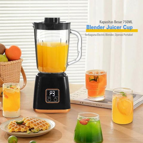 Blender - Blender portabil HP-158 cu cană 750ml și 10 lame USB