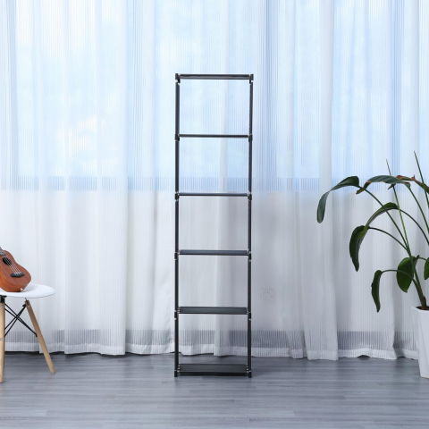 Raft multifuncțional cu 5 straturi și suport de depozitare (42x153cm) - negru [4]