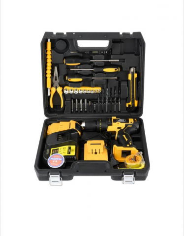 Masini de gaurit si insurubat - Set masina de gaurit si insurubat, Trusa completa, Extra accesorii 30 piese, 2 acumulatori 36V