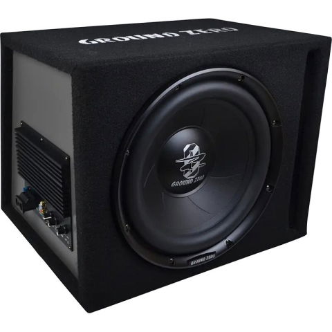 Accesorii - Subwoofer auto cu amplificator Ground Zero ,30CM (12″), 300w