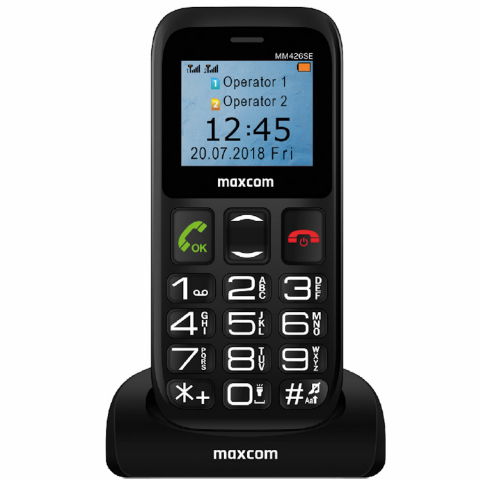 Maxcom - Telefon MaxCom Comfort MM426 SE 2G, Black, Dual SIM  Black / Telefon Taste MM426 / Telefon Seniori batrani