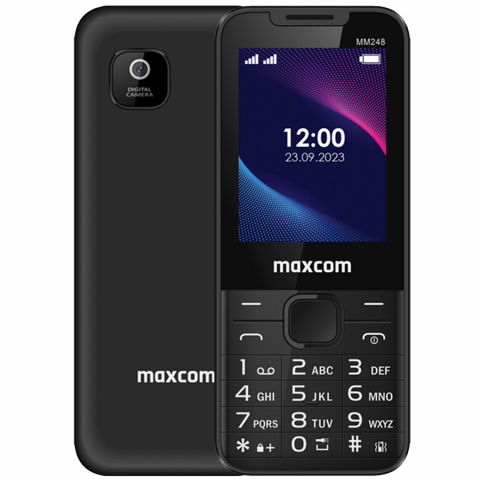 Maxcom - Telefon MaxCom Classic MM248 4G, Black, Dual SIM  Black / Telefon Taste MM248 / Telefon Seniori batrani
