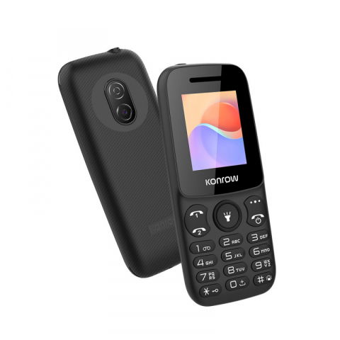 Konrow - Telefon Konrow Moby Black 2G – butoane fizice, Dual‑SIM