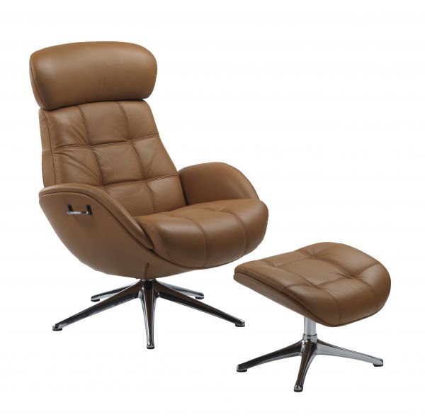 Chester Ease Flux Chair - Leather Caramel [1]