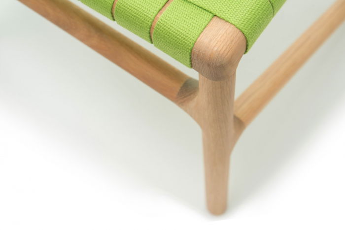 Fawn chair with solid oak structure and cotton webbing seat [11]